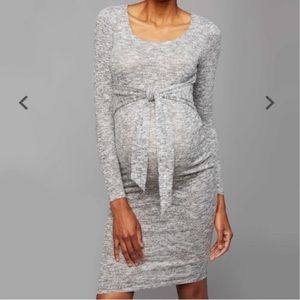 A Pea In The Pod Bruched Hacci Maternity Dress